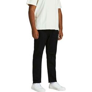 Jack&Jones PLUS Pánské džíny JJIGLENN Slim Fit 12196266 Black Denim 50/32