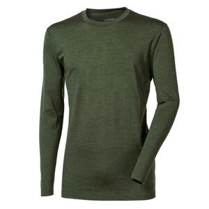 PROGRESS ORIGINAL LS MERINO pánské triko XXXL khaki melír