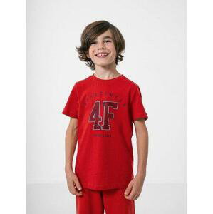 4F Chlapecké bavlněné tričko, Červená, 164