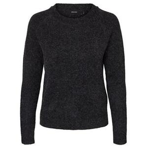 Vero Moda Dámský svetr VMDOFFY Regular Fit 10201022 Black MELANGE L