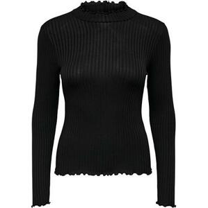 Jacqueline de Yong Dámské triko JDYFRANSISKA Stretch Fit 15228065 Black S