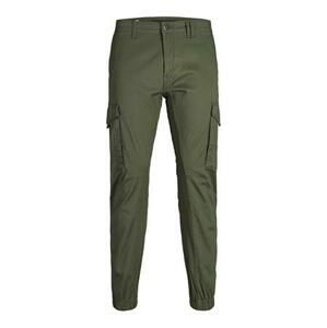 Jack&Jones Pánské kalhoty JPSTPAUL Tapered Fit 12141844 Olive Night 31/34