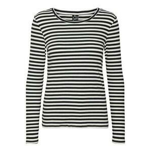 Vero Moda Dámské triko VMNATASHA Slim Fit 10268961 Snow White BLACK XS