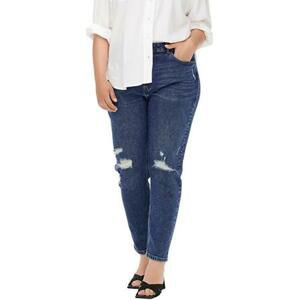 ONLY CARMAKOMA Dámské džíny CARENEDA Straight Fit 15265487 Light Medium Blue Denim XXL/32