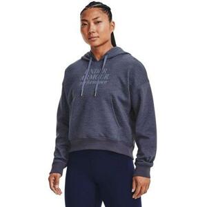 Under Armour Dámská bavlněná mikina Essential Script Hoodie tempered steel M