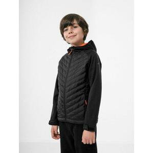 4F Dětská softshellová bunda, deep, black, 146