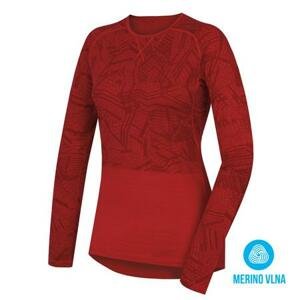 Husky Merino termoprádlo Dámské triko s dlouhým rukávem červená XL