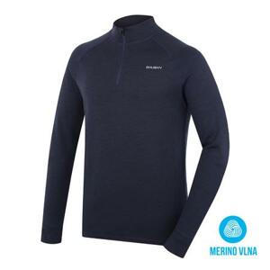 Husky Pánská merino mikina Aron Zip M dk. blue M