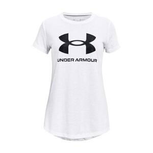 Under Armour Dívčí triko Live Sportstyle Graphic SS white YXL, Bílá, 160 - 170