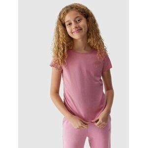 4F Dětské bavlněné tričko - velikost 146 pink 164, Růžová