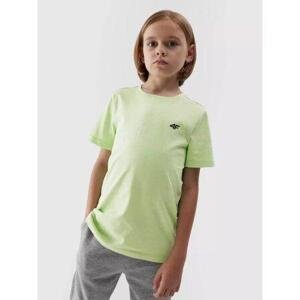 4F Chlapecké bavlněné tričko - velikost 152 light green 140