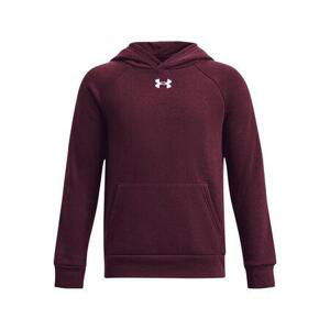 Under Armour Chlapecká mikina Rival Fleece Hoodie dark maroon YXL, 160 - 170