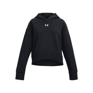 Under Armour Dívčí mikina Rival Fleece Crop Hoodie - velikost YM black YS, Černá, 127, –, 137