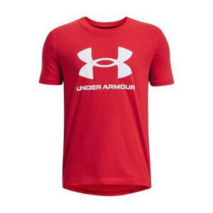 Under Armour Dětské triko Sportstyle Logo SS red YM, Červená, 137, –, 150