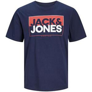 Jack&Jones Pánské triko JCOBOX Standard Fit 12248123 Navy Blazer S
