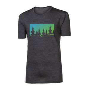 PROGRESS HRUTUR "FOREST" short sleeve merino T-shirt XXL šedý melír