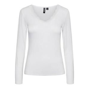 Pieces Dámské triko PCBARBERA Standard Fit 17141053 Bright White XXL