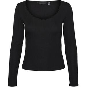 Vero Moda Dámské triko VMGEMMA Regular Fit 10298842 Black L