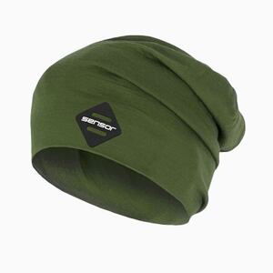 SENSOR ČEPICE MERINO ACTIVE LOGO safari green Velikost: L