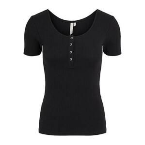 Pieces Dámské triko PCKITTE Slim Fit 17101439 Black XXL