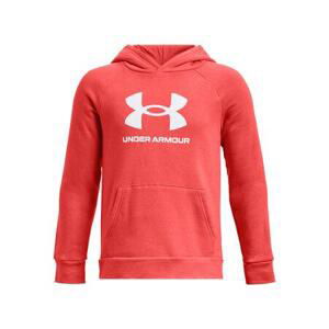 Under Armour Chlapecká mikina Rival Fleece BL Hoodie venom red YM