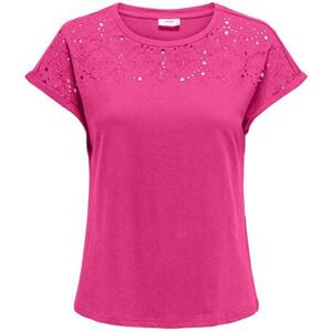 Jacqueline de Yong Dámské triko JDYVIVA Regular Fit 15318216 Fuchsia Purple M