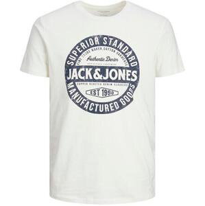Jack&Jones Pánské triko JJEJEANS Standard Fit 12232972 Cloud Dancer S