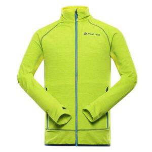 ALPINE PRO Pánská rychleschnoucí mikina ONNEC lime green M