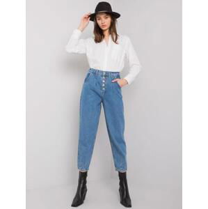 Fashionhunters Modré džíny Cortona mom jeans velikost: 26