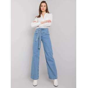 Fashionhunters Modré džíny s vázáním Ortisei, velikost: 26