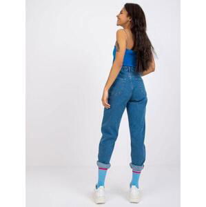 Fashionhunters Modré džíny Lotta mom jeans Velikost: 29