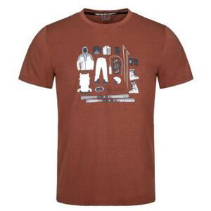 Kilpi Pánské tričko s krátkým rukávem TORNES-M Tmavá Červená Velikost: XL, DRD