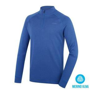 Husky Pánská merino mikina Aron Zip M blue L