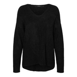 Vero Moda Dámský svetr VMCREWLEFILE Regular Fit 10233357 Black L