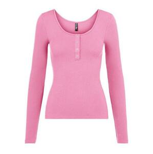 Pieces Dámské triko PCKITTE Slim Fit 17101437 Begonia Pink XXL