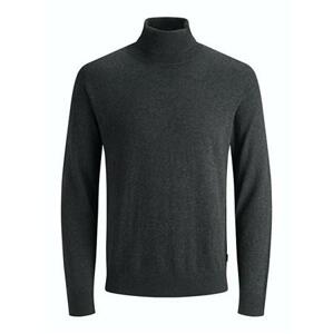 Jack&Jones Pánský svetr JJEEMIL Regular Fit 12157417 Dark Grey Melange L