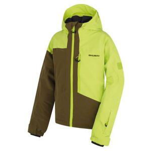 Husky Dětská ski bunda Gomez Kids br. green/dk. khaki 122-128