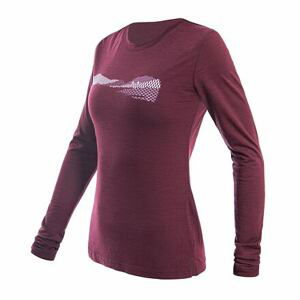 SENSOR MERINO AIR PT HILLS dámské triko dl.rukáv port red Velikost: XXL