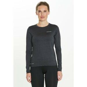 Endurance Dámské běžecké tričko Maje W Melange L/S Tee black 42, Černá