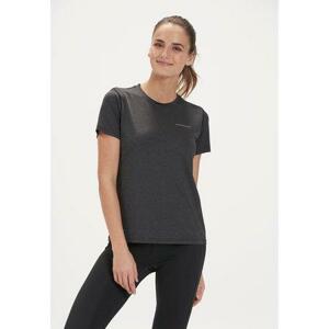 Endurance Dámské sportovní tričko Maje W Melange S/S Tee black 38, Černá