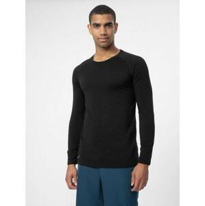 4F Pánské Merino tričko, deep, black, XL