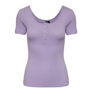 Pieces Dámské triko PCKITTE Slim Fit 17101439 Purple Rose XS