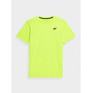 4F Pánské sportovní tričko, canary, green, neon, L