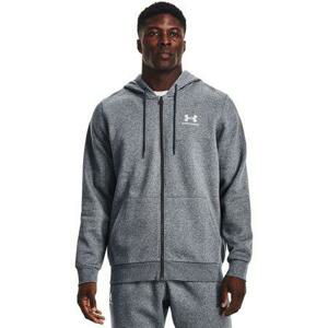 Under Armour Pánská mikina Essential Fleece FZ Hood pitch gray medium heather XL