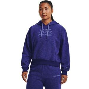 Under Armour Dámská bavlněná mikina Essential Script Hoodie sonar blue L