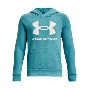 Under Armour Dětská mikina RIVAL FLEECE HOODIE, Modrá / bílá, 137, –, 150