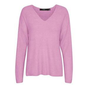 Vero Moda Dámský svetr VMCREWLEFILE 10233357 Cyclamen Regular Fit L