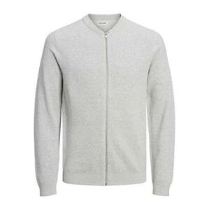 Jack&Jones Pánský svetr JJHILL 12223728 Light Grey Melange L