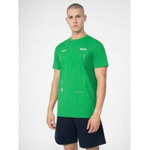4F Pánské bavlněné tričko green M, Zelená