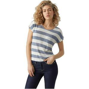 Vero Moda Dámské triko VMWIDE Box Fit 10284474 China Blue L